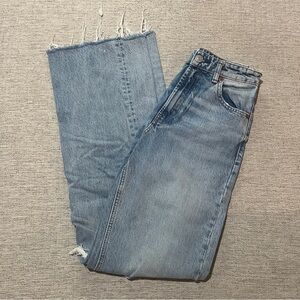 Zara Wide Leg High Rise Women Jeans - Light Blue